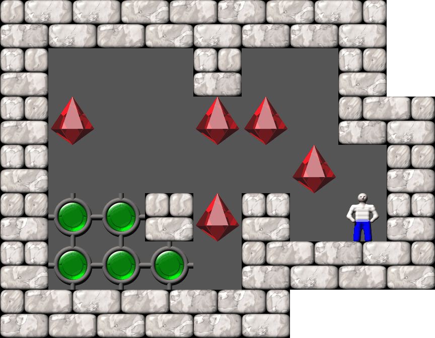 Sokoban Easy 5 Boxes level 31